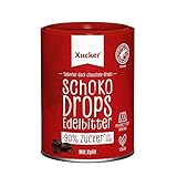 Xucker Schoko-Drops Edelbitter mit Xylit - Schokolade mit Xylit Zuckerersatz I Vegane Xucker Schokodrops I Zuckerreduzierte Süßigkeiten zum Backen (min. 75% Kakaoanteil / 200g) | 200 g (1er Pack)