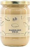 KoRo - Mandelmus Weiß 500 g - Veganes Nussmus aus 100% Mandeln ohne Zusätze