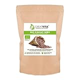 Bio Kakaonibs, 800g, Rohkost Kakao Nibs ideal als Topping, Naturprodukt ohne Zusätze aus Peru / GreatVita