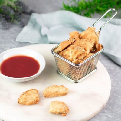 Die Auberginen-Nuggets sind Low Carb, glutenfrei und zuckerfrei.