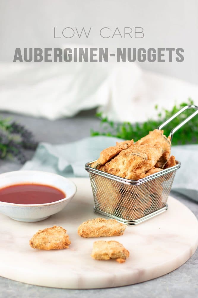 Die Auberginen-Nuggets sind Low Carb, glutenfrei und zuckerfrei.