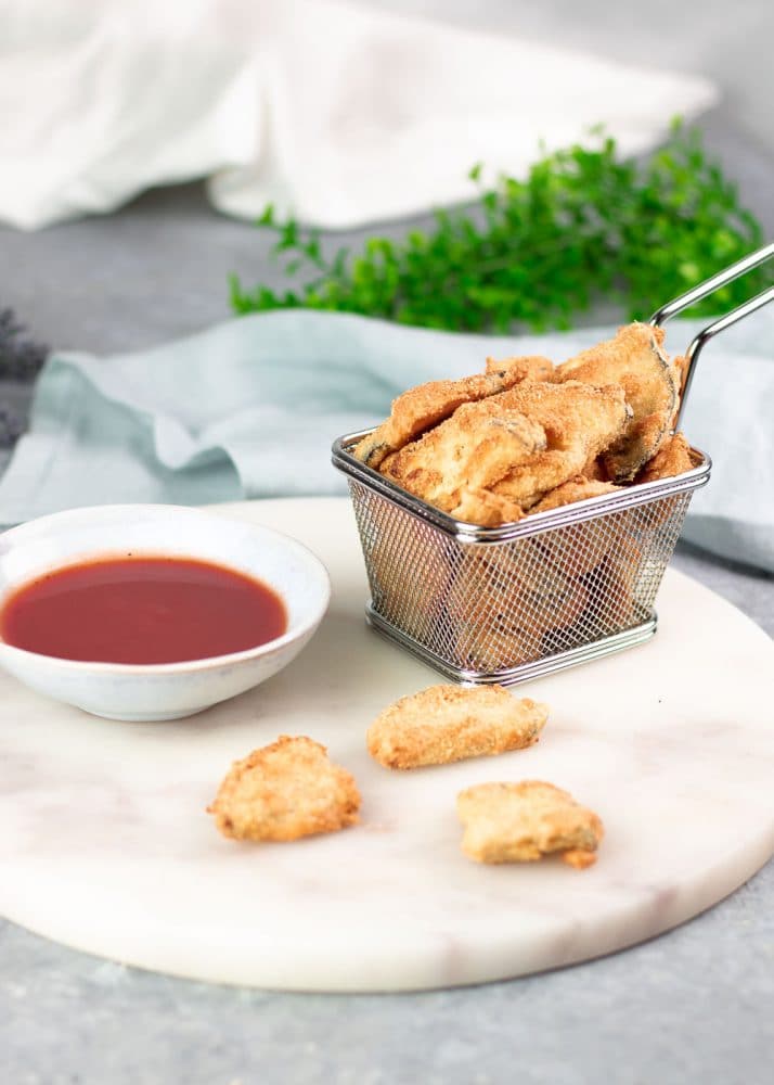 Die Auberginen-Nuggets sind Low Carb, glutenfrei und zuckerfrei.