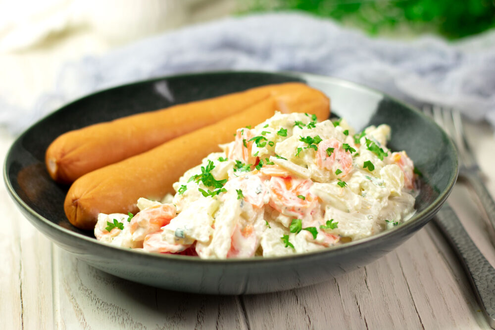 Die Alternative zum Kartoffelsalat: Kohlrabi-Karotten-Salat mit Mayo & Joghurt