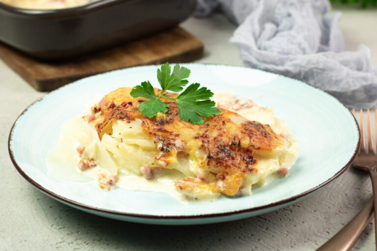 Falsches Kartoffelgratin: Kohlrabi-Auflauf