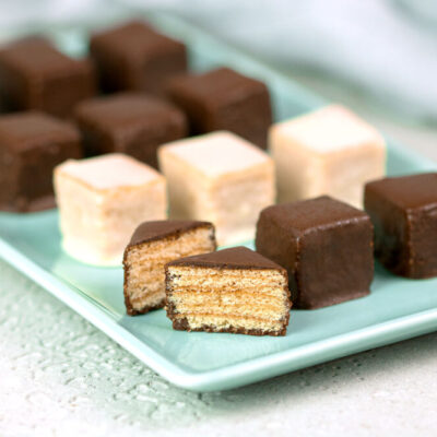 Diese Baumkuchen-Ecken sind kleine Häppchen die auch ohne Zucker schmecken!