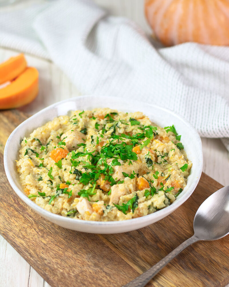 Kürbis-Risotto mit wenig Kohlenhydraten