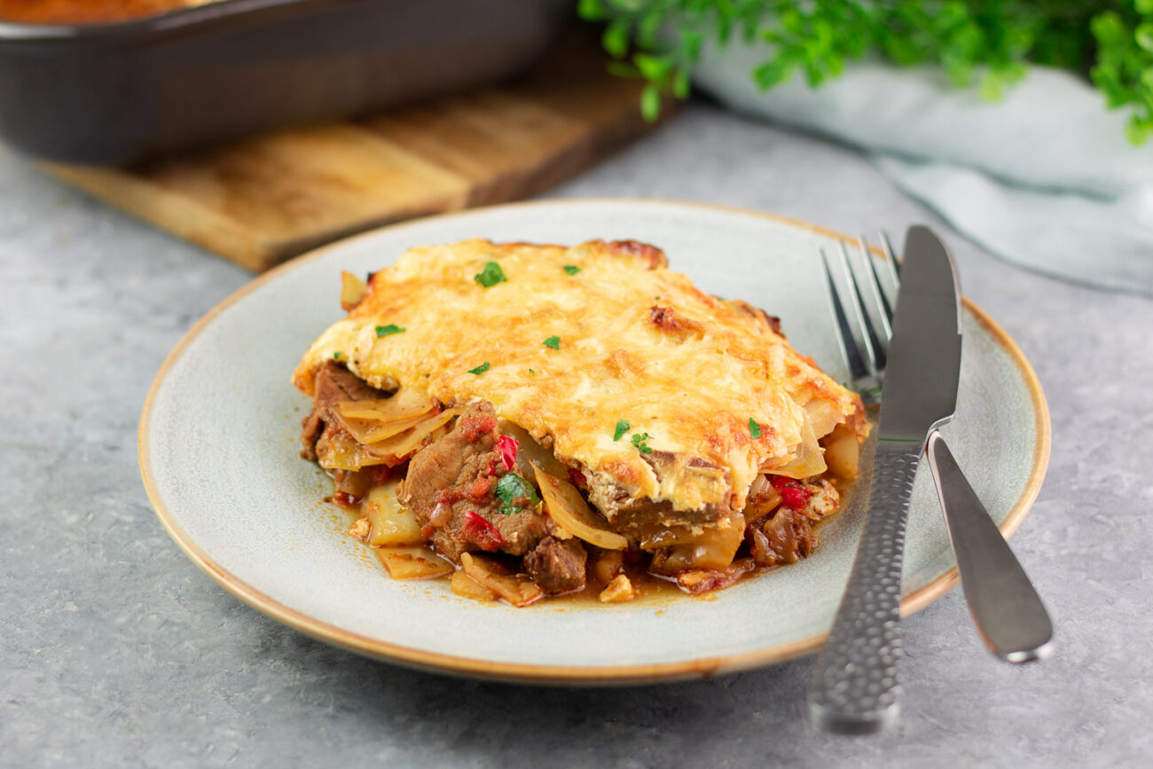 Gyros-Auflauf für 4 Portionen - richtig lecker und einfach gekocht