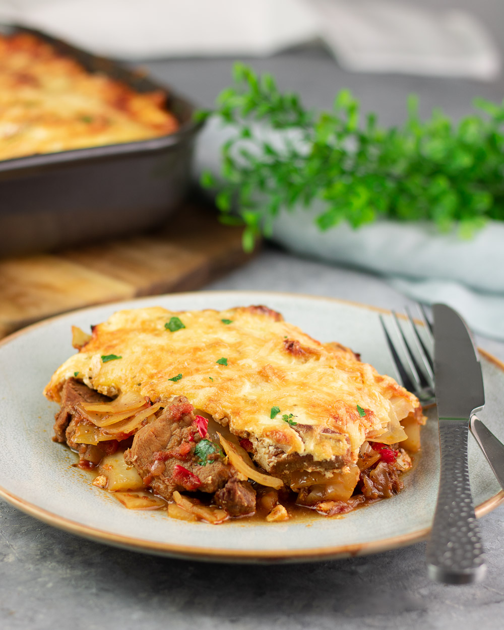 Gyros-Auflauf für 4 Portionen - richtig lecker und einfach gekocht