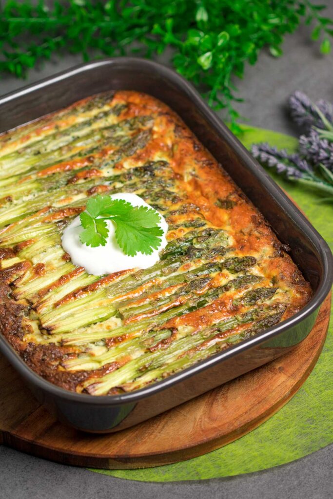 Spargel-Frittata mit Hackfleisch