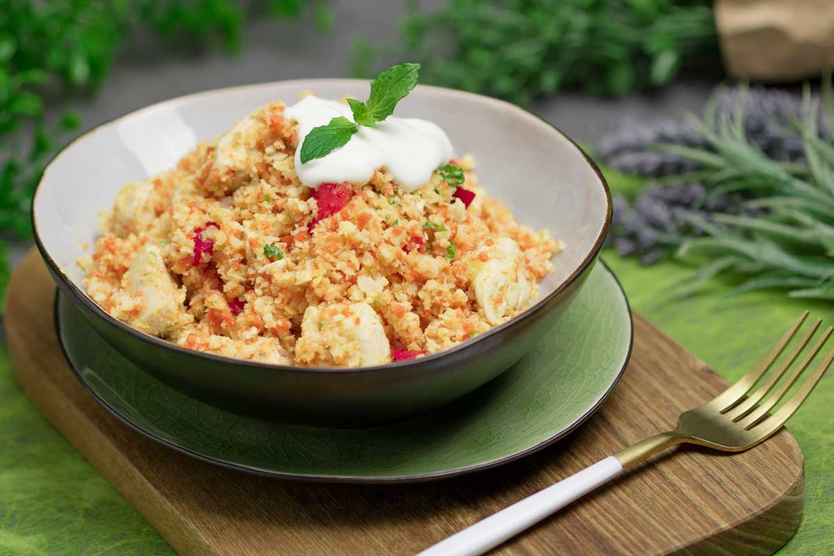 Low Carb Couscous-Salat aus Blumenkohl