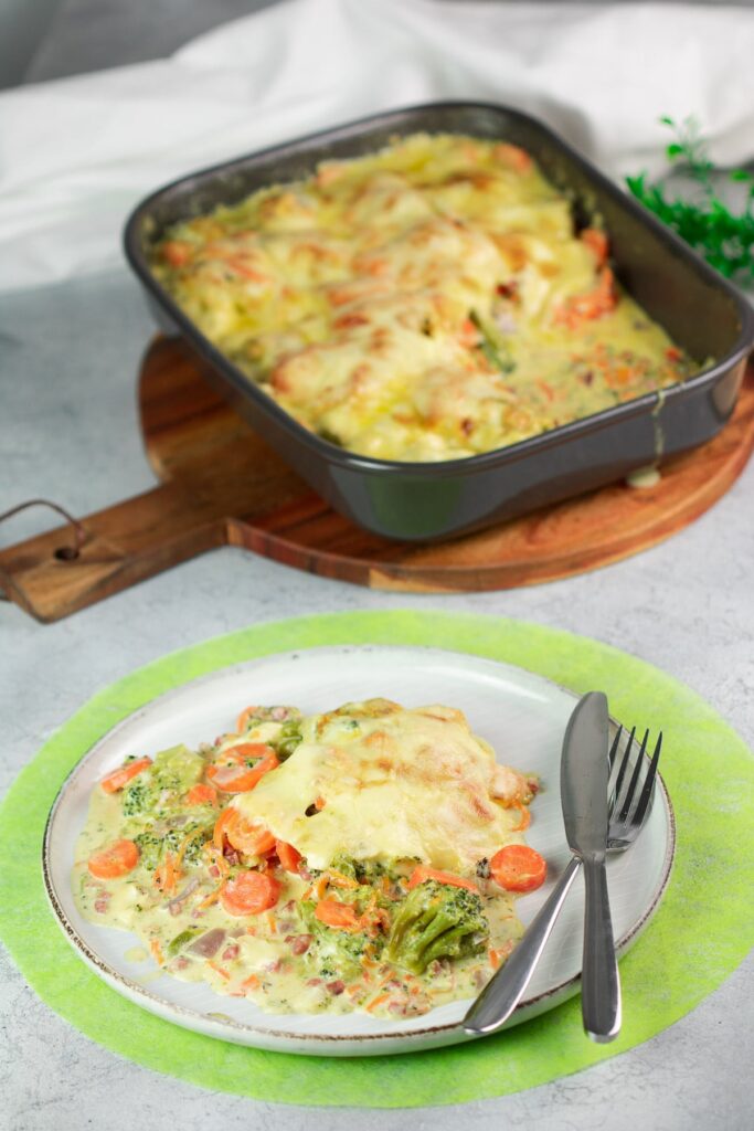 Brokkoli-Karotten-Gratin