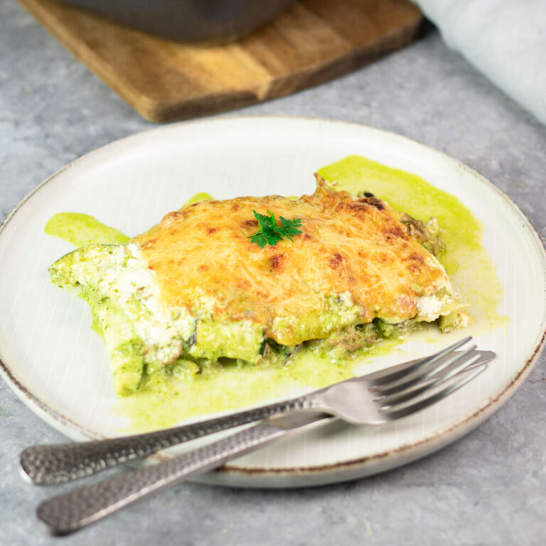 Die Zucchini-Bärlauch-Lasagne ist perfekt für den Frühling!