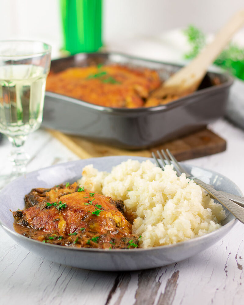 Kabeljau-Tomaten-Auflauf mit Blumenkohlreis | Super einfach gekocht!