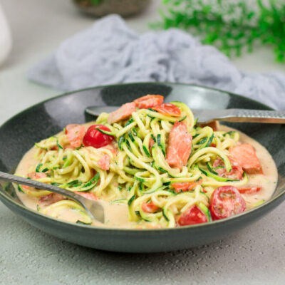 Zucchini-Lachs-Pfanne