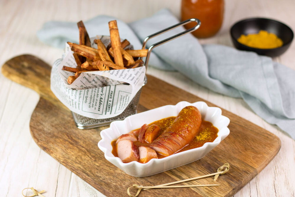 Gesunde Currywurst mit selbstgemachter Sauce!