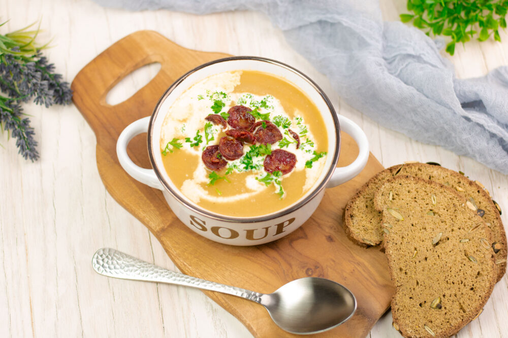 Low Carb Kartoffelsuppe mit Chorizo