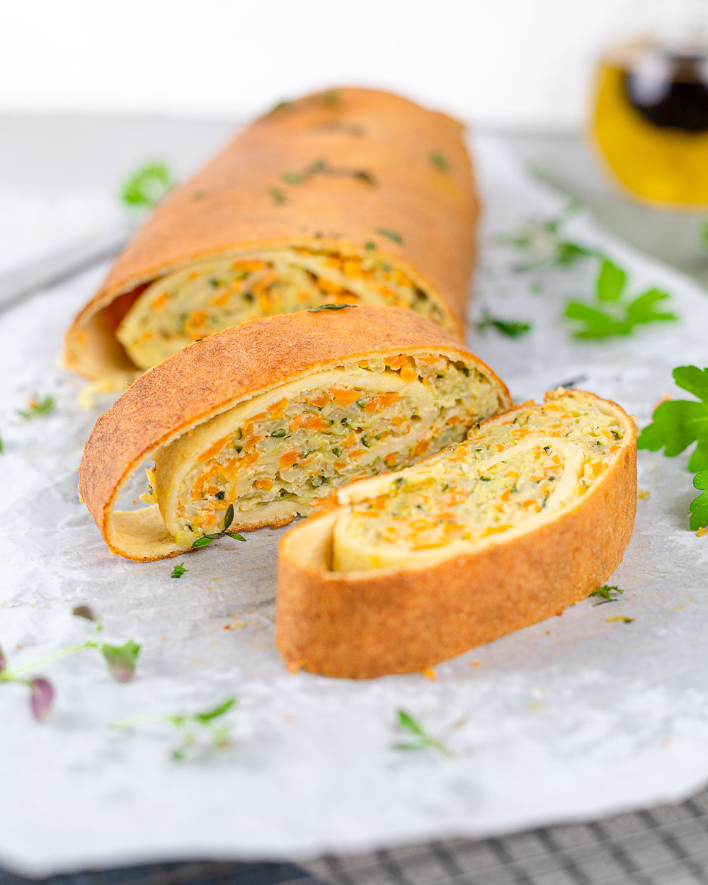 glutenfreier Gemüsestrudel