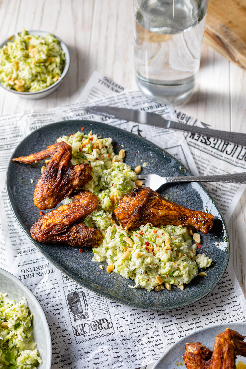 Keto Coleslaw mit Hähnchen