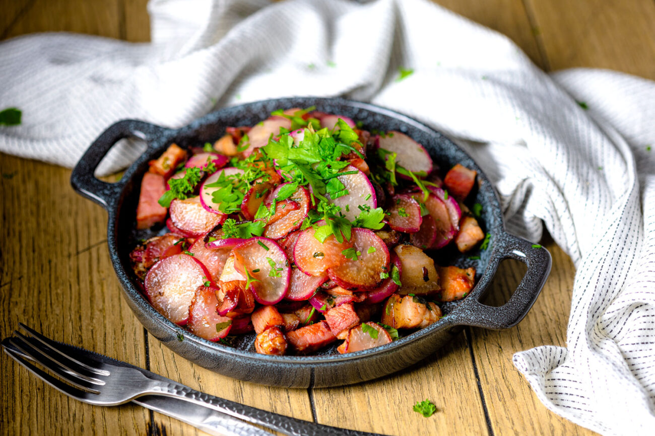 Keto Bratkartoffeln aus Radieschen!