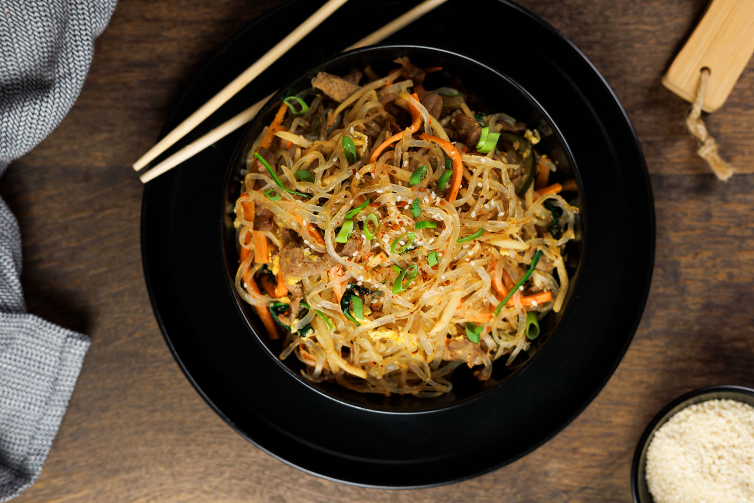 Gebratene Nudeln in der Low Carb Variante