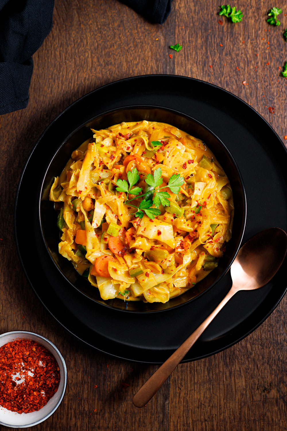 Weißkohl-Curry mit Kokosmilch