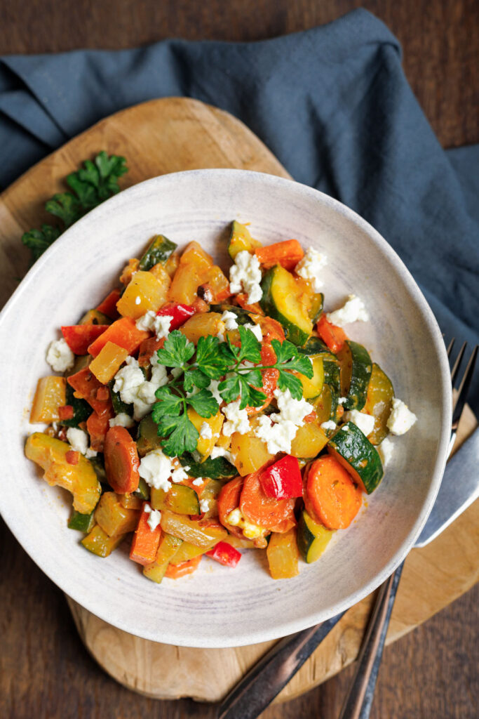 Zucchini-Karotten Pfanne glutenfrei