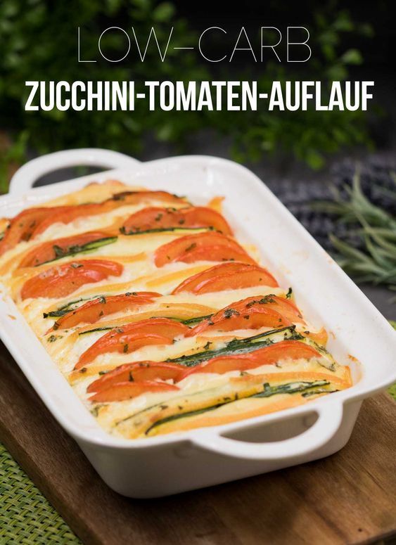 Zucchini-Tomaten-Auflauf Keto
