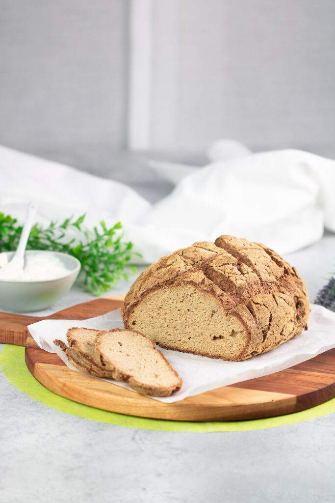 Low Carb Graubrot: Kartoffelfaser-Leinsamen-Brot