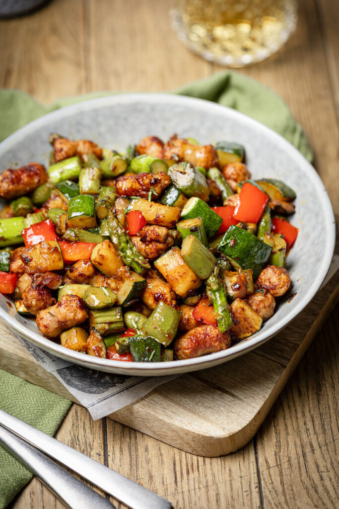 Keto Spargelpfanne mit Merguez