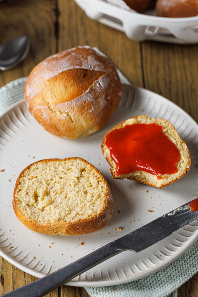 Glutenfreie Eiweißbrötchen