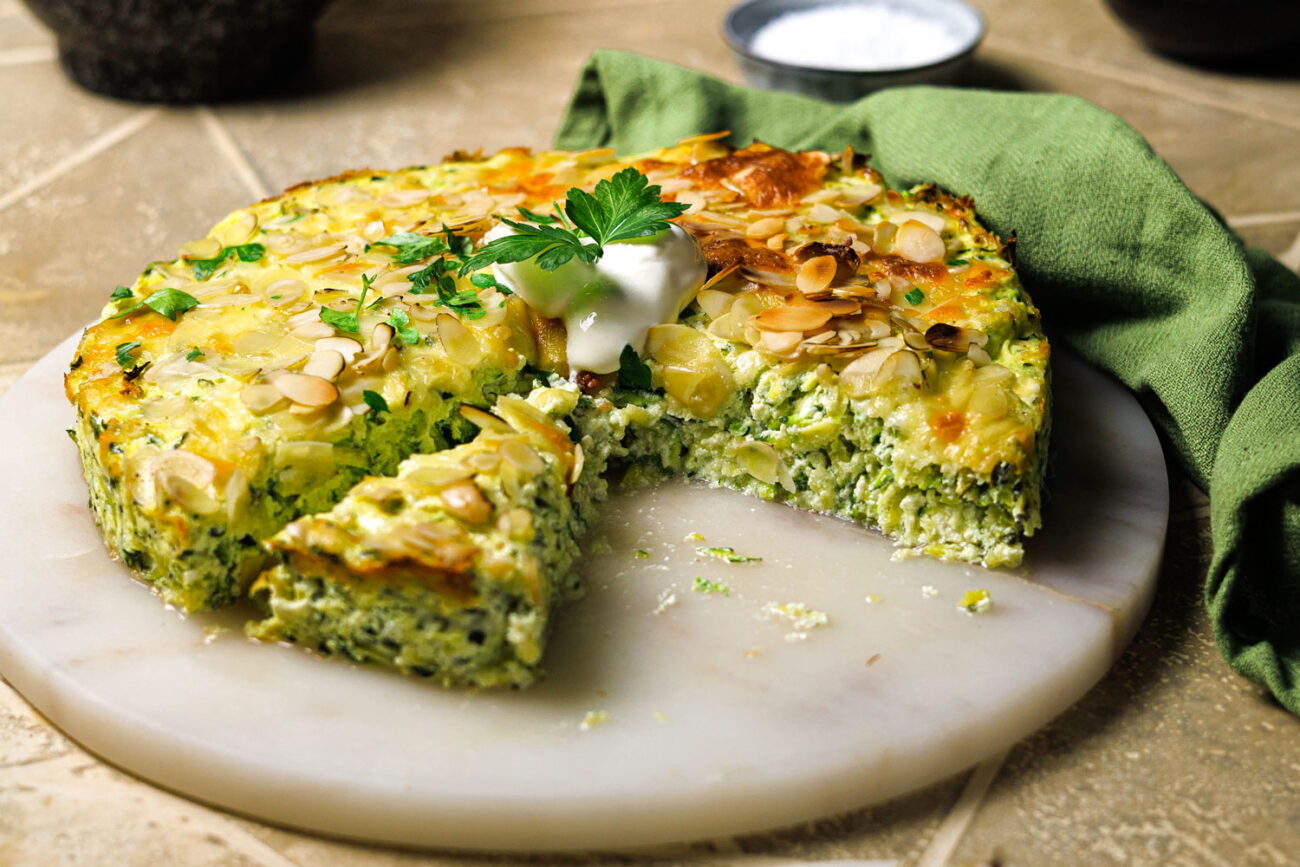 Low Carb Zucchini-Ricottakuchen ohne Boden