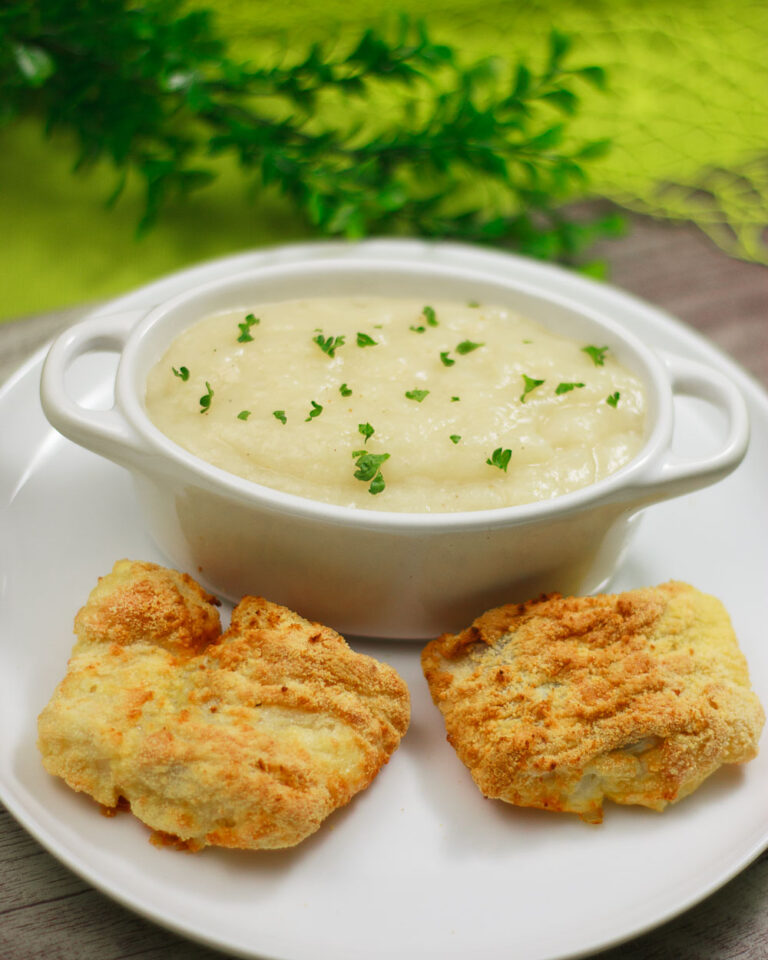 Low Carb & Keto Panierter Fisch aus der Heißluftfritteuse