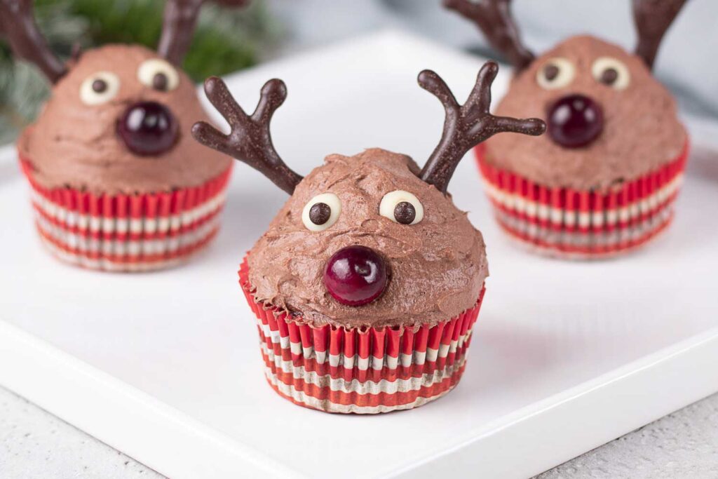Rentier Cupcake quer