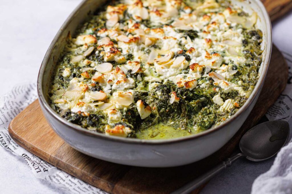 Keto Feta-Spinat-Auflauf
