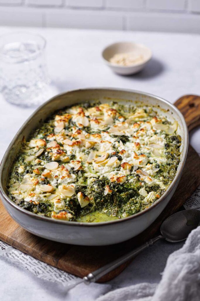 Glutenfreies Feta-Spinat-Auflauf