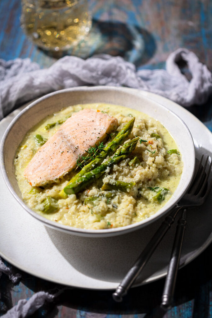 Kalorienarmes Spargel-Risotto