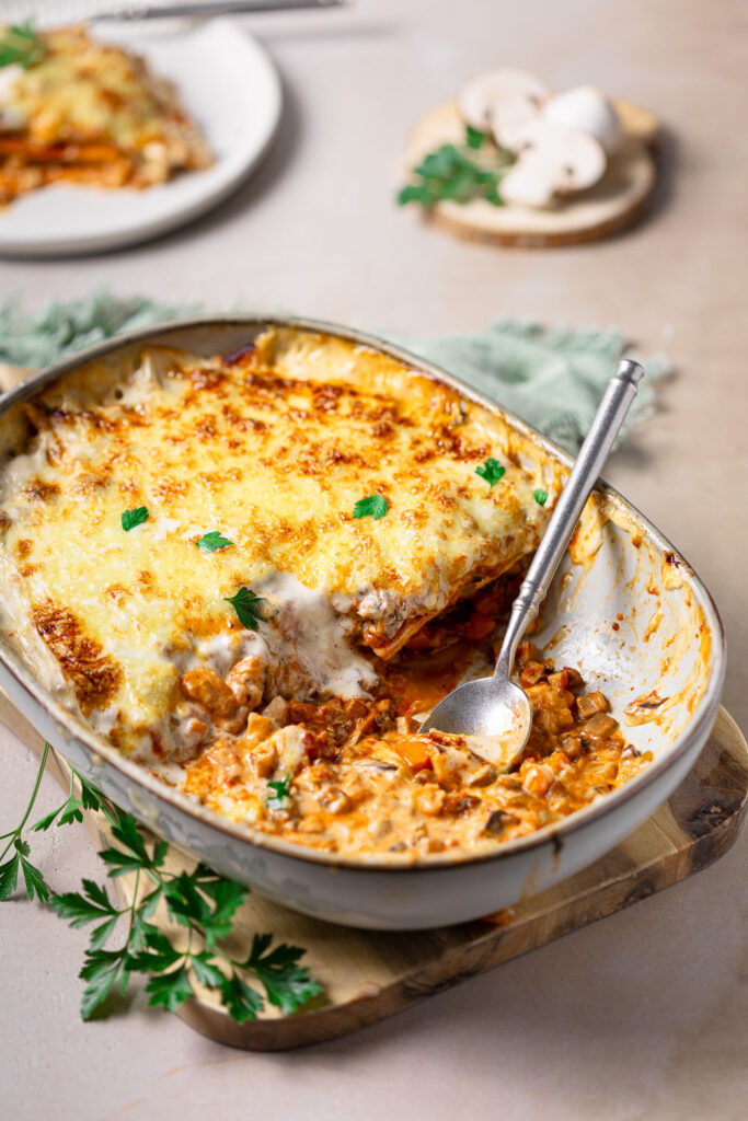 Vegetarische Pilzlasagne