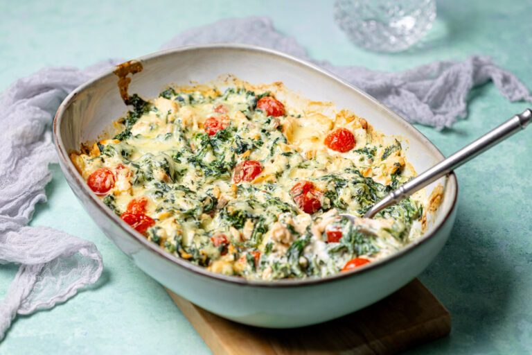 Low Carb Ricotta-Lachs-Auflauf
