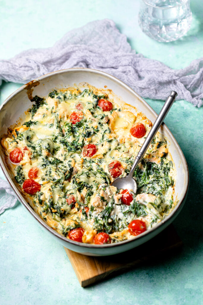 Low Carb Ricotta-Lachs-Auflauf