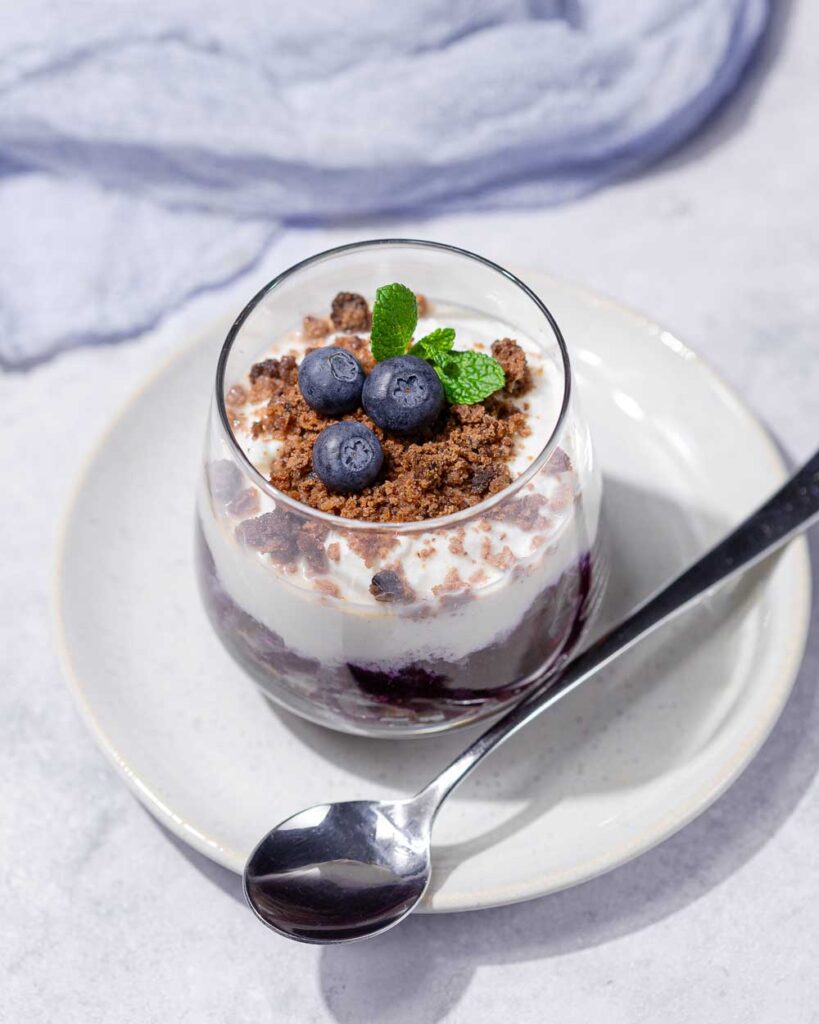 Glutenfreies Heidelbeer-Dessert