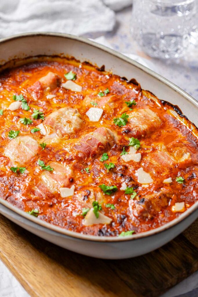 Keto Schweinefilet im Baconmantel