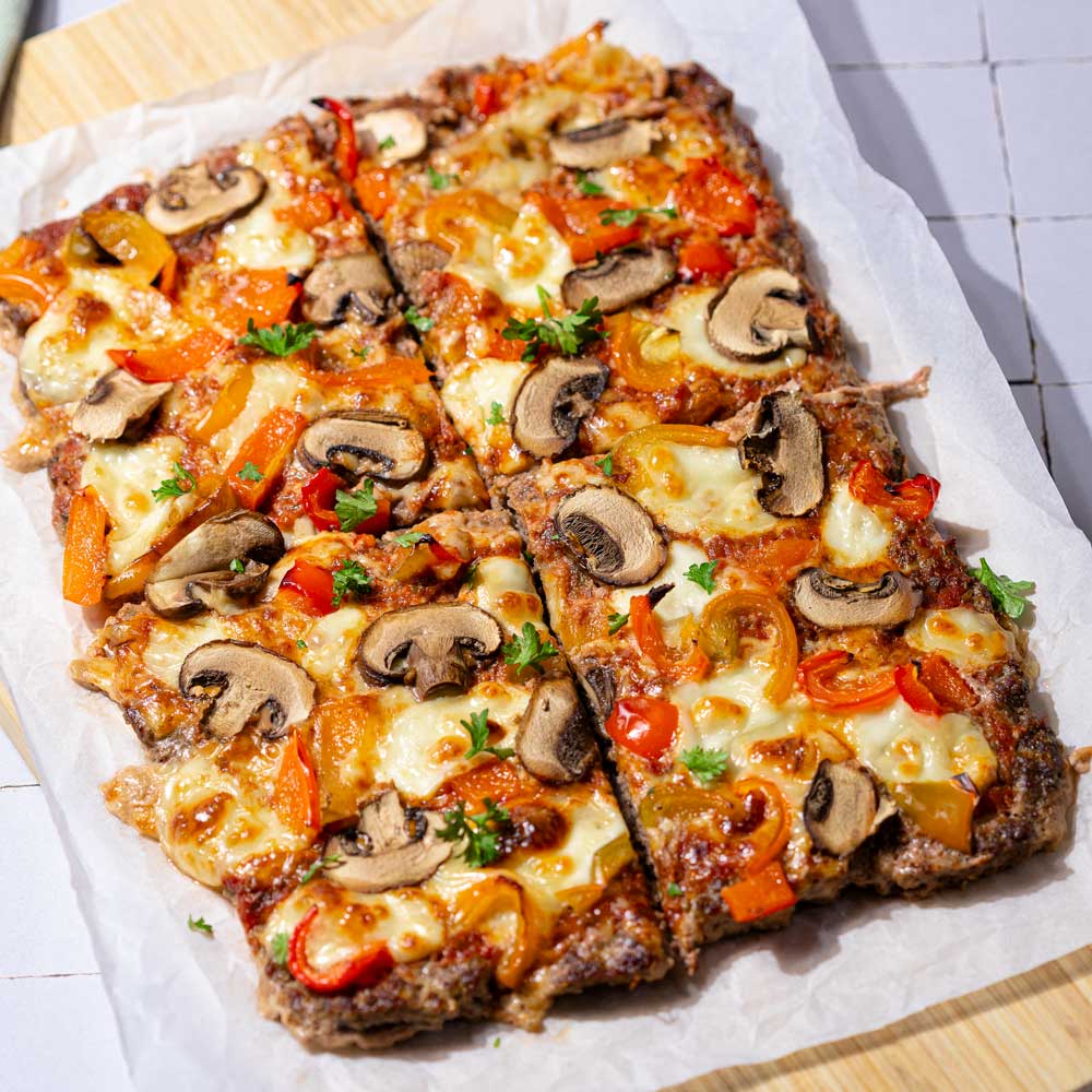 Low Carb Hackfleischpizza