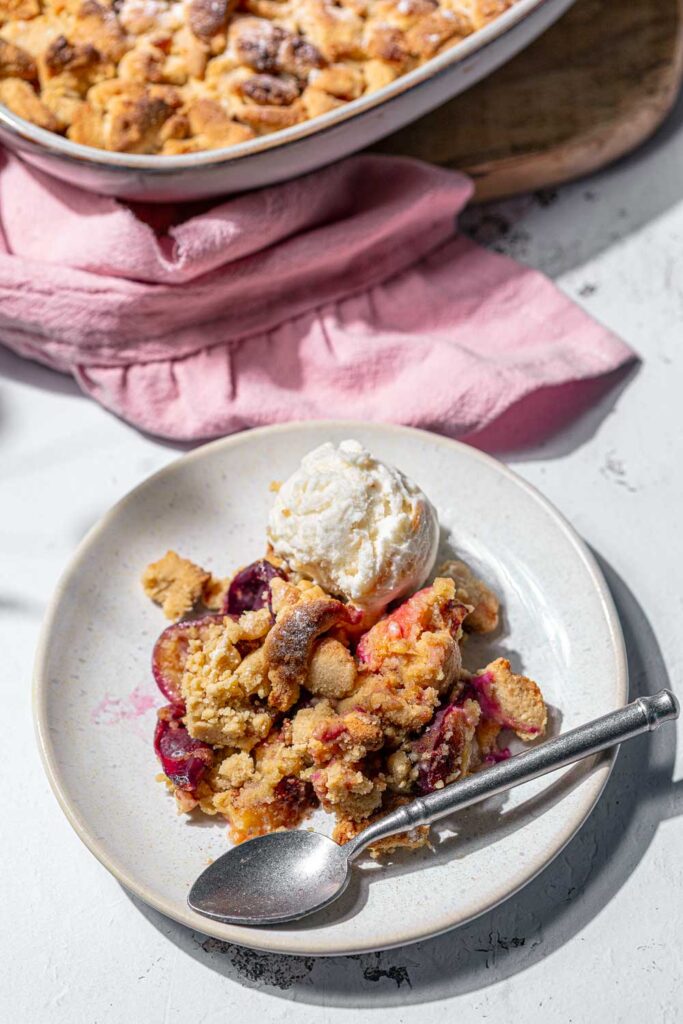 Zwetschgen-Crumble Glutenfrei