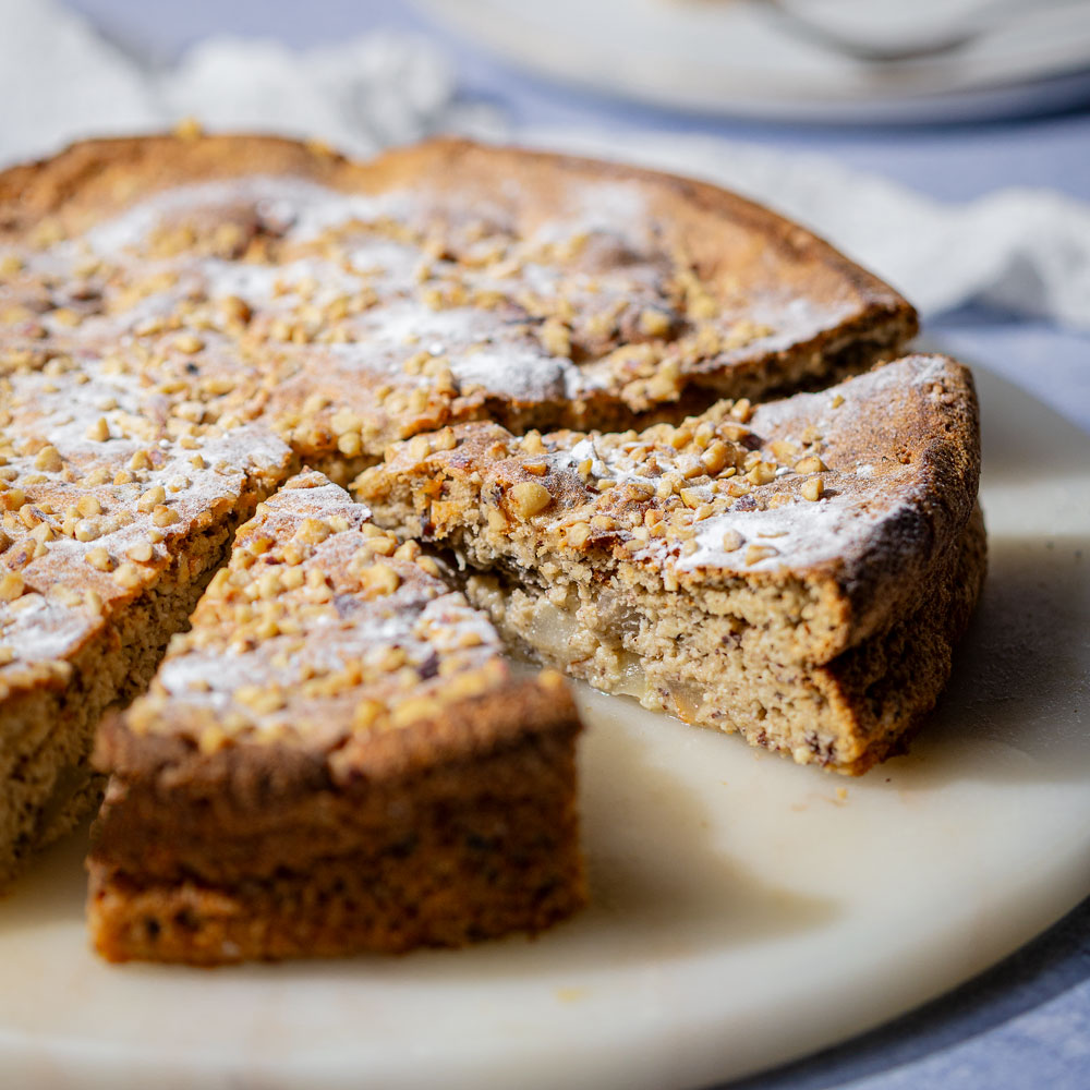 Glutenfreier Birnen-Nuss-Kuchen